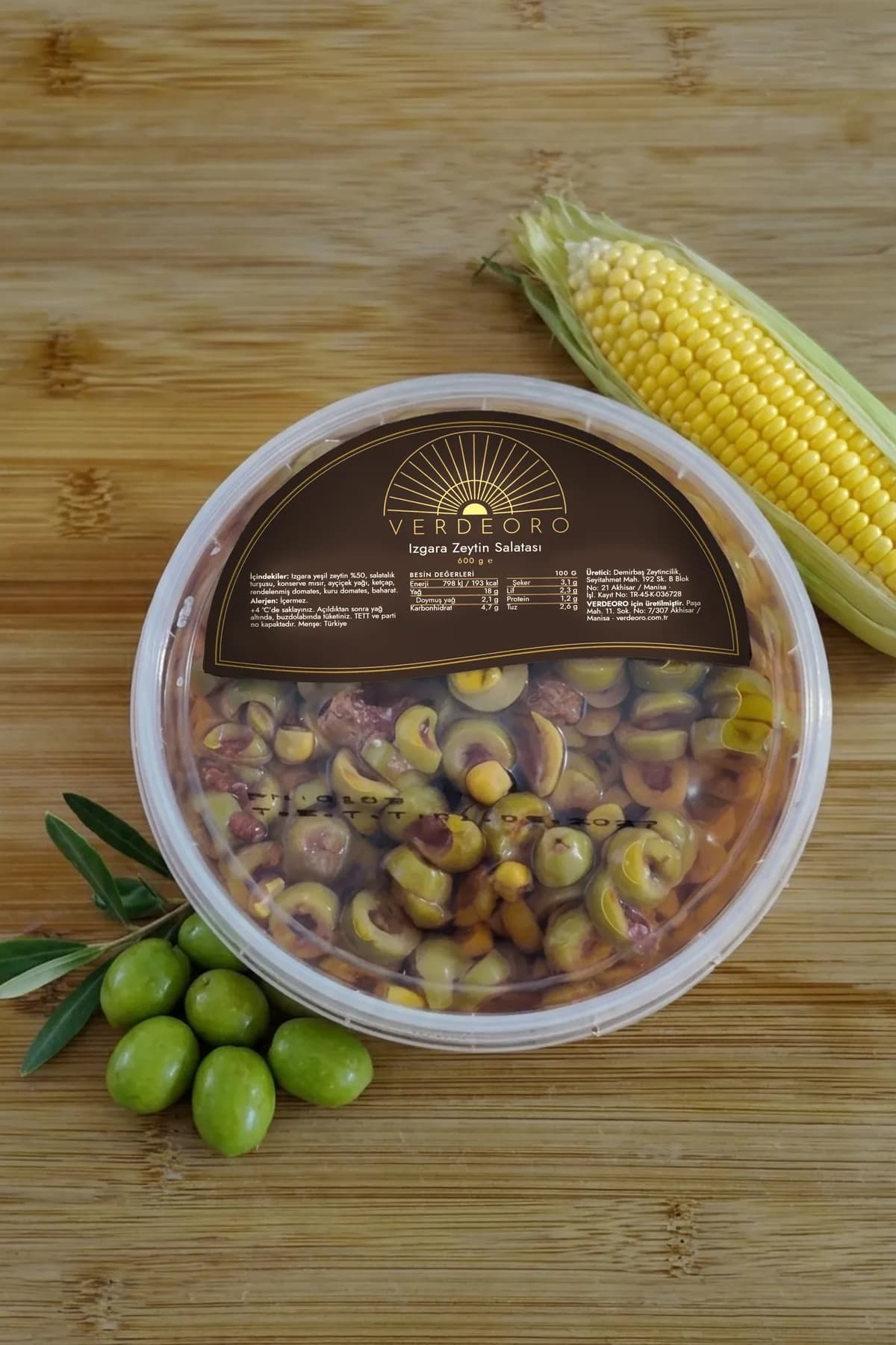 VERDEORO Izgara Zeytin Salatası 600 g, plastik kova